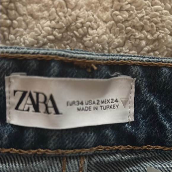Zara Blue Straight Jeans with Vintage Appeal - Picture 3 of 6